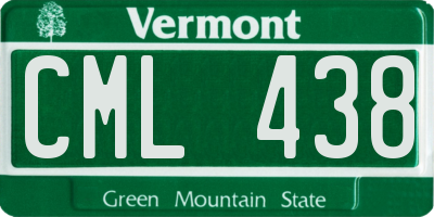 VT license plate CML438