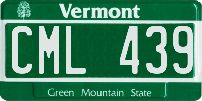 VT license plate CML439
