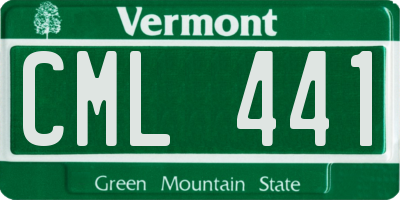 VT license plate CML441