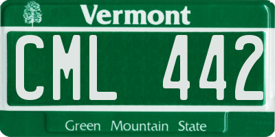 VT license plate CML442