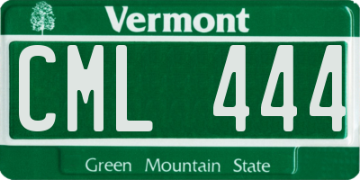 VT license plate CML444
