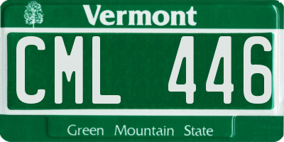 VT license plate CML446