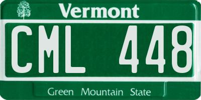 VT license plate CML448