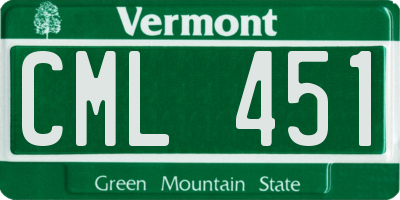 VT license plate CML451