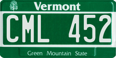 VT license plate CML452