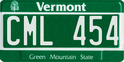 VT license plate CML454