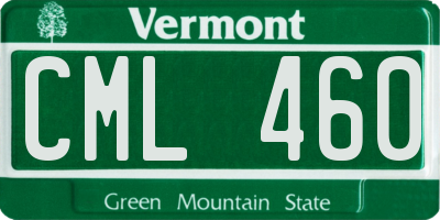 VT license plate CML460