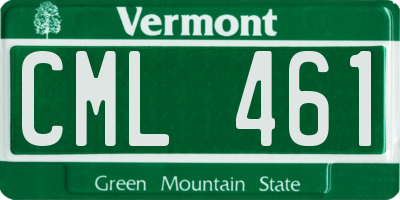 VT license plate CML461