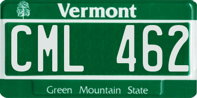 VT license plate CML462