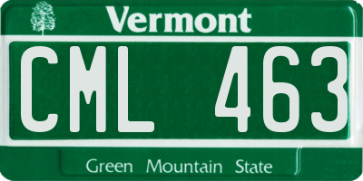 VT license plate CML463
