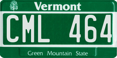 VT license plate CML464