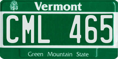 VT license plate CML465