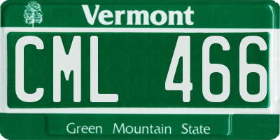 VT license plate CML466