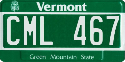 VT license plate CML467