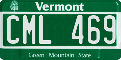 VT license plate CML469