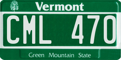 VT license plate CML470