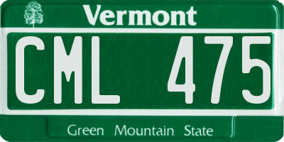 VT license plate CML475