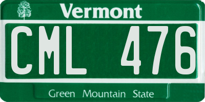 VT license plate CML476