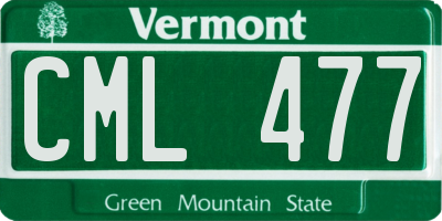 VT license plate CML477