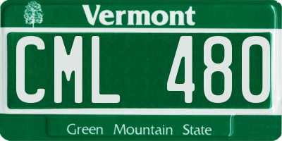VT license plate CML480