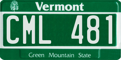 VT license plate CML481
