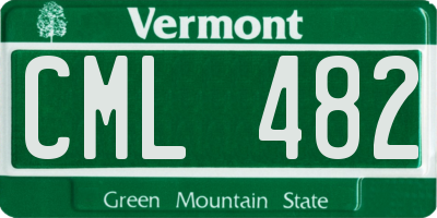 VT license plate CML482