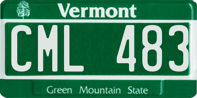 VT license plate CML483