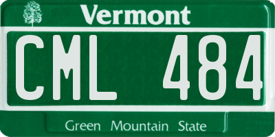 VT license plate CML484