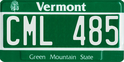 VT license plate CML485