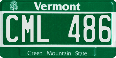 VT license plate CML486