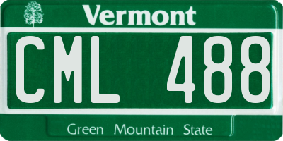 VT license plate CML488