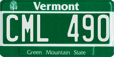 VT license plate CML490