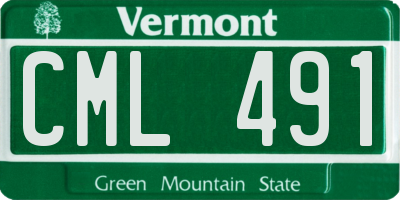 VT license plate CML491