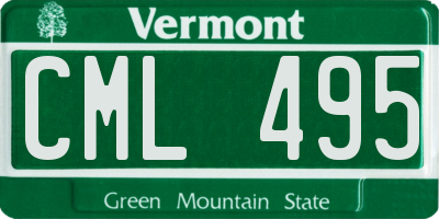 VT license plate CML495