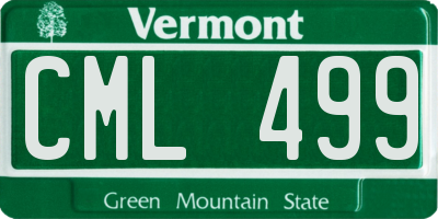 VT license plate CML499