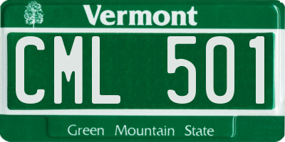 VT license plate CML501