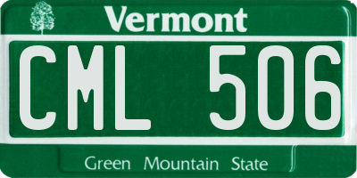 VT license plate CML506