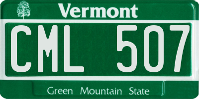 VT license plate CML507