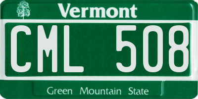 VT license plate CML508