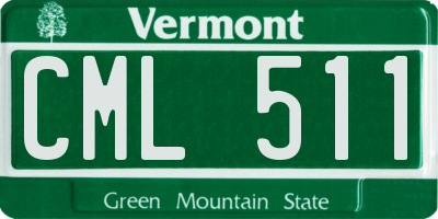 VT license plate CML511