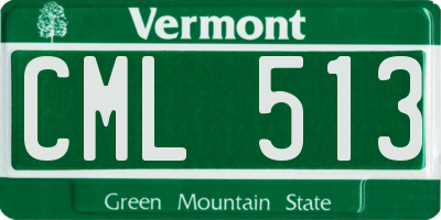 VT license plate CML513