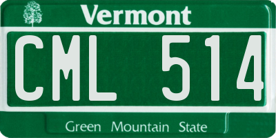 VT license plate CML514