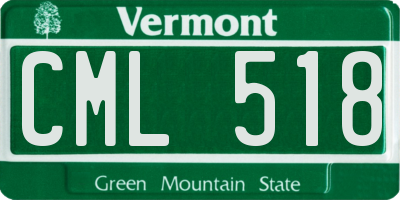 VT license plate CML518