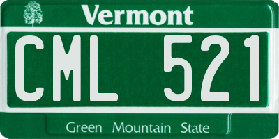 VT license plate CML521