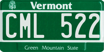 VT license plate CML522