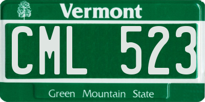 VT license plate CML523