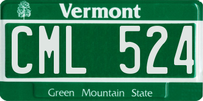 VT license plate CML524
