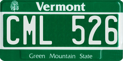 VT license plate CML526