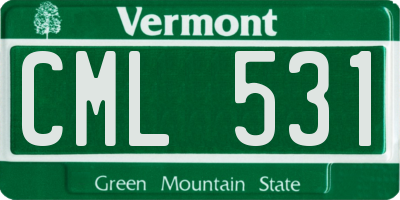 VT license plate CML531