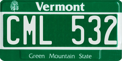 VT license plate CML532